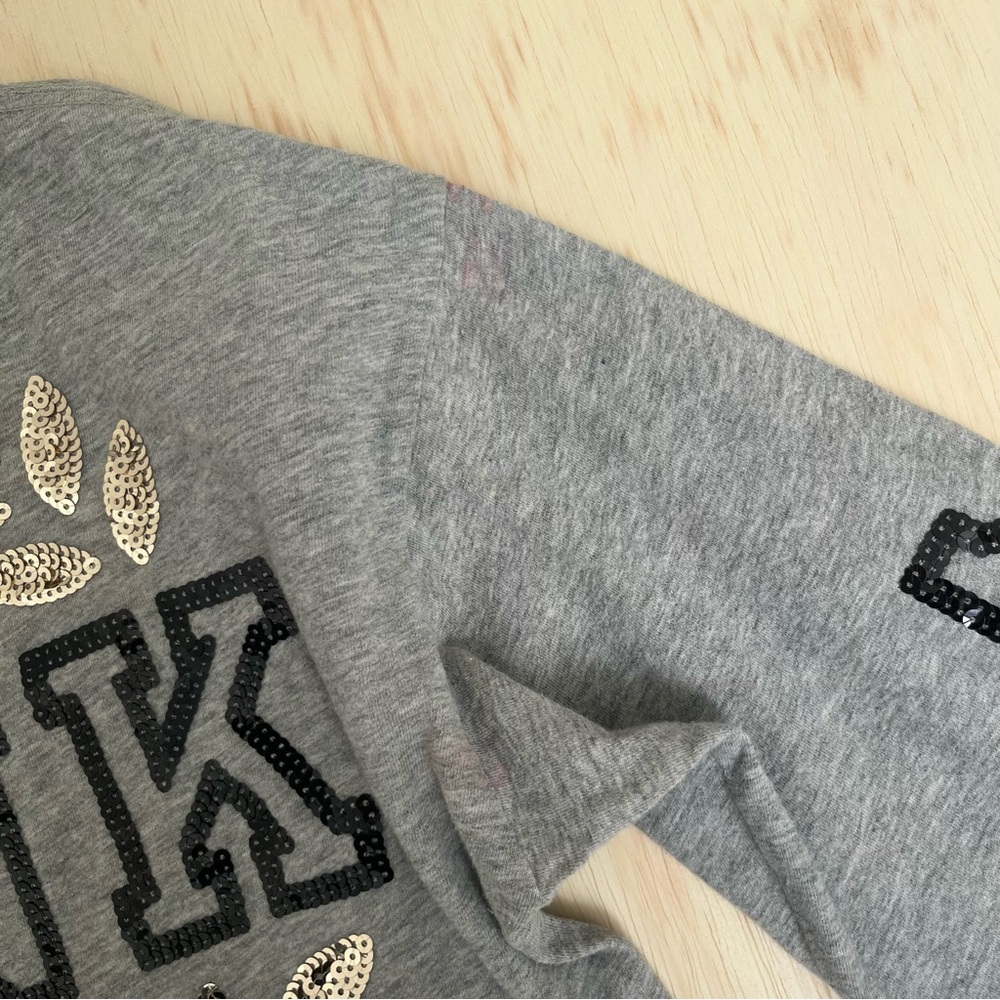 Gray PINK T- Shirt with Gold leaf design - Picture 6 of 6